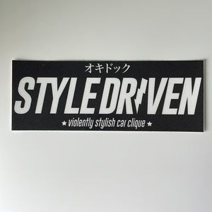 Style driven car slap sticker - black glitter